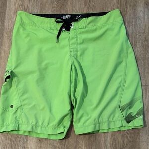Billabong Board Shorts Surf Boardies Swim Trunks Beach Platinum X Lime Sz 36